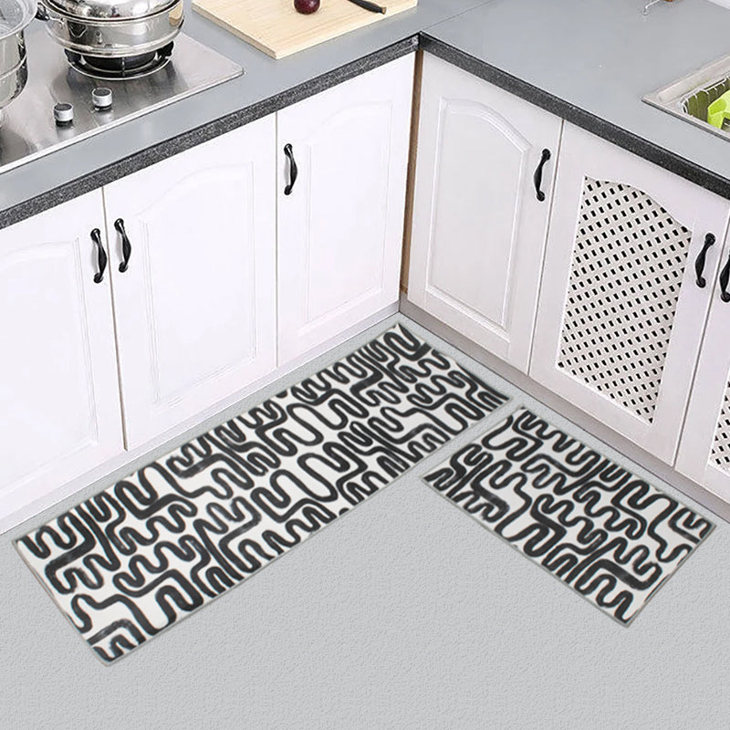 Modern Loop Kitchen Mat (Set of 2)