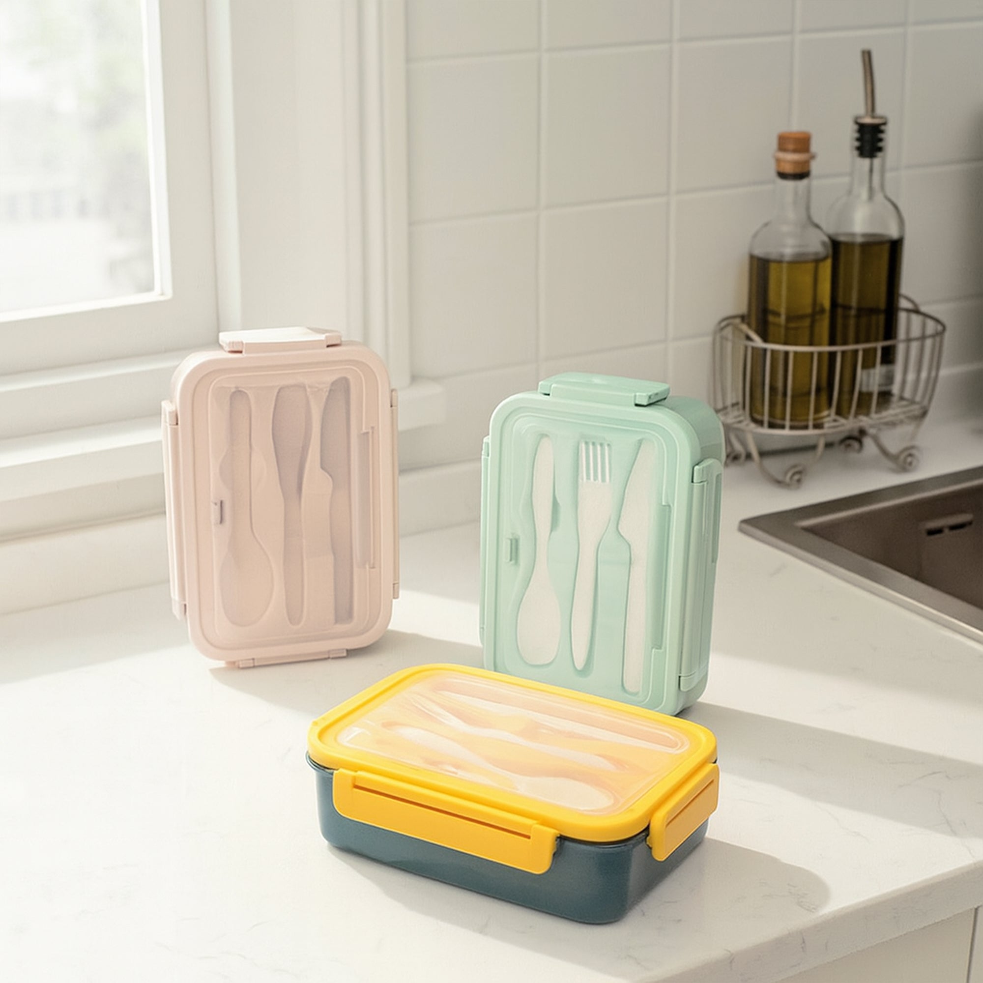 Edgy Two-Tone Refresh Lunch Box (Leak-Proof)
