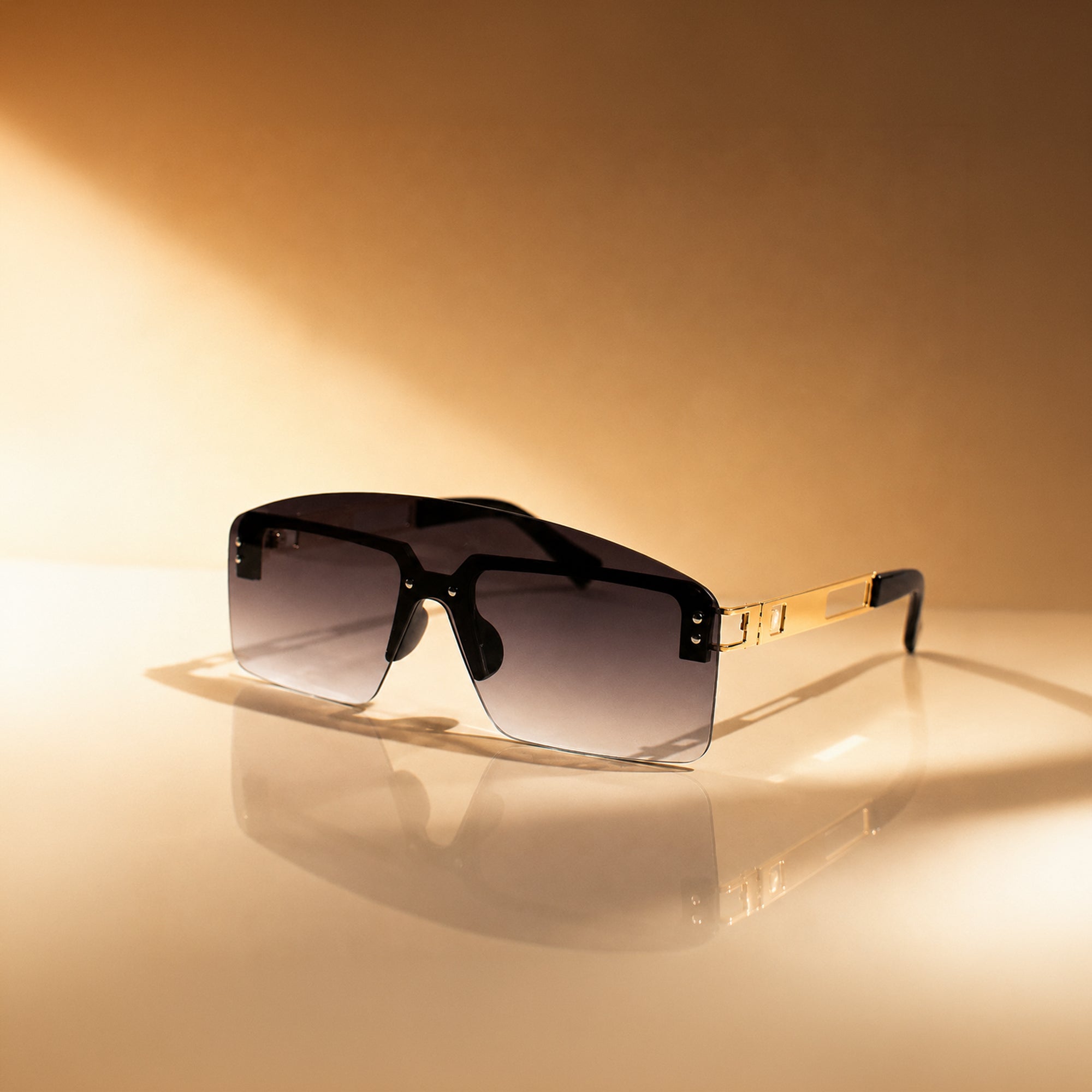 Serve Sass Oversized Black Sunglass
