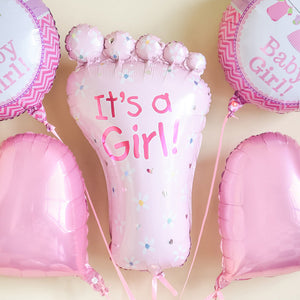 Its a Girl Feet Balloon (Set) Balloon June Trading