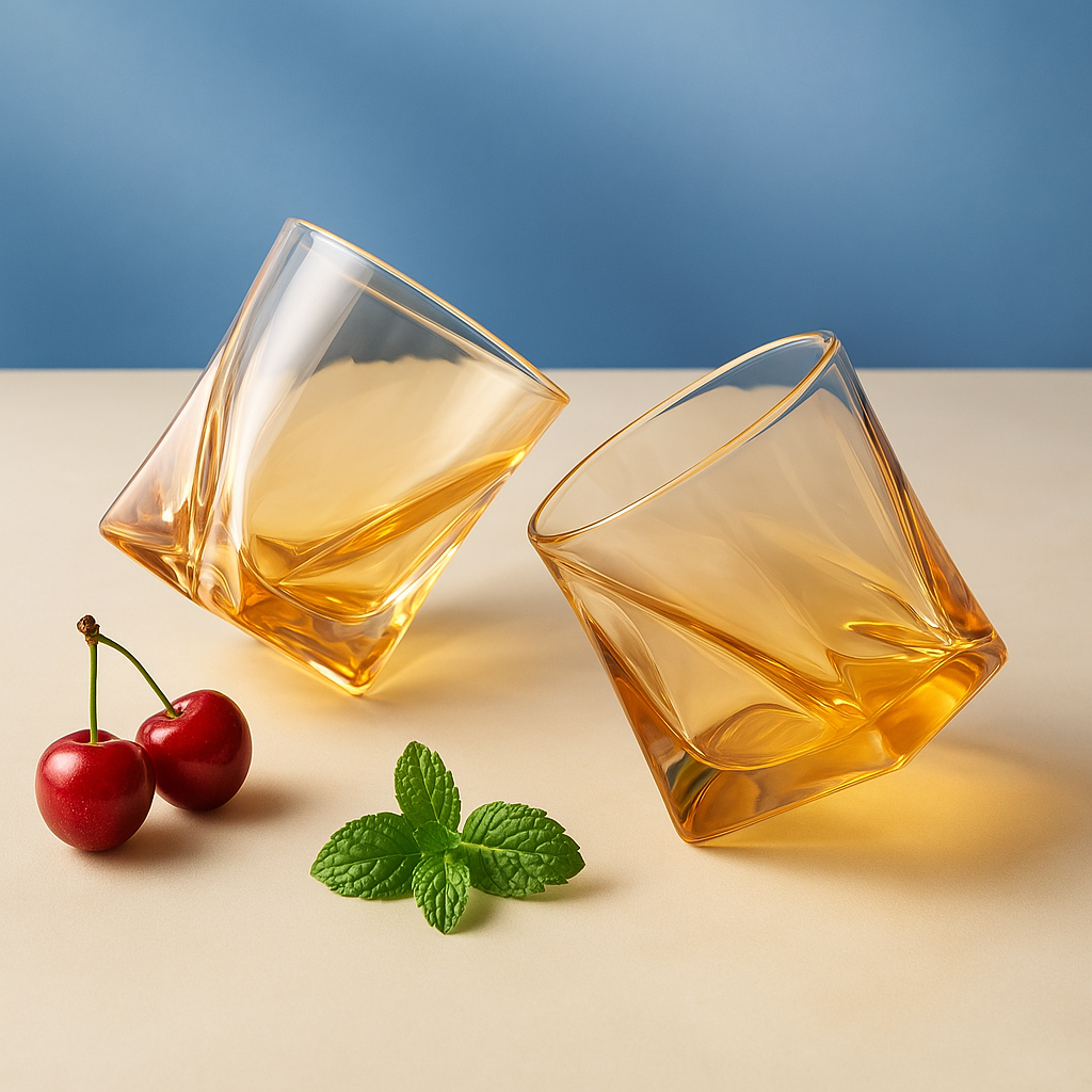 Golden Cascade Drinkware (Set Of 2, 4 & 6)