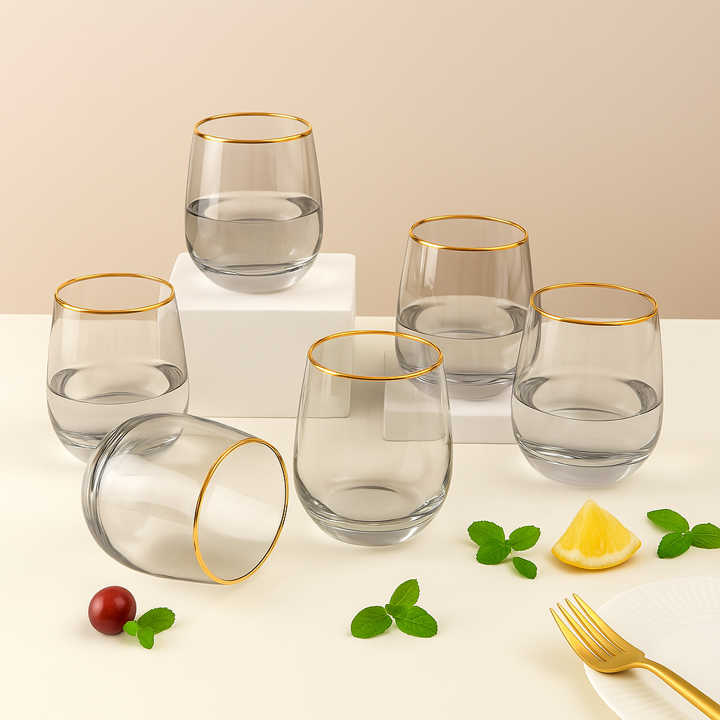 Smoky Quartz Orb Stemless Glass