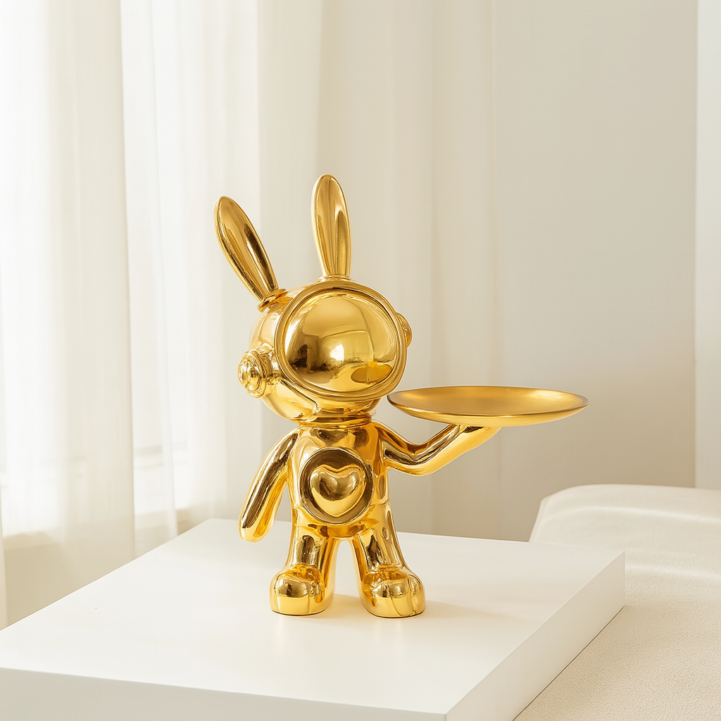 Gold Soul Bunny Sculpture