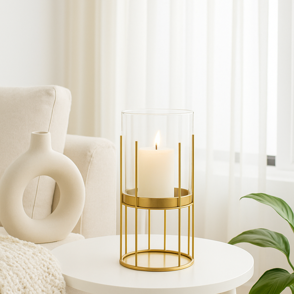 Venus Golden Metal Candle Holder