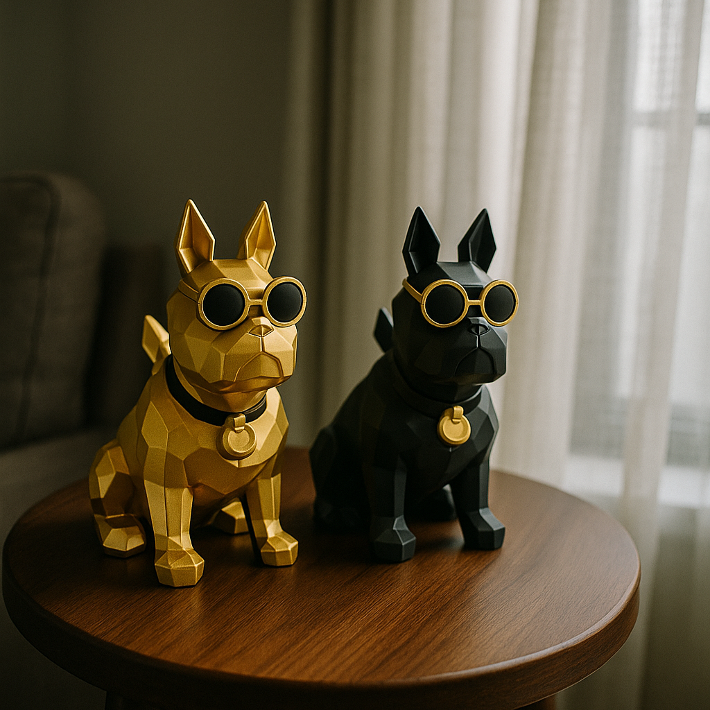 Resin Cool Pup Sculpture