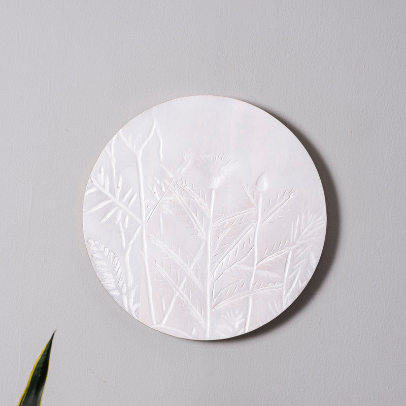 Ethereal Blooms – Handcrafted Round Wall Plate