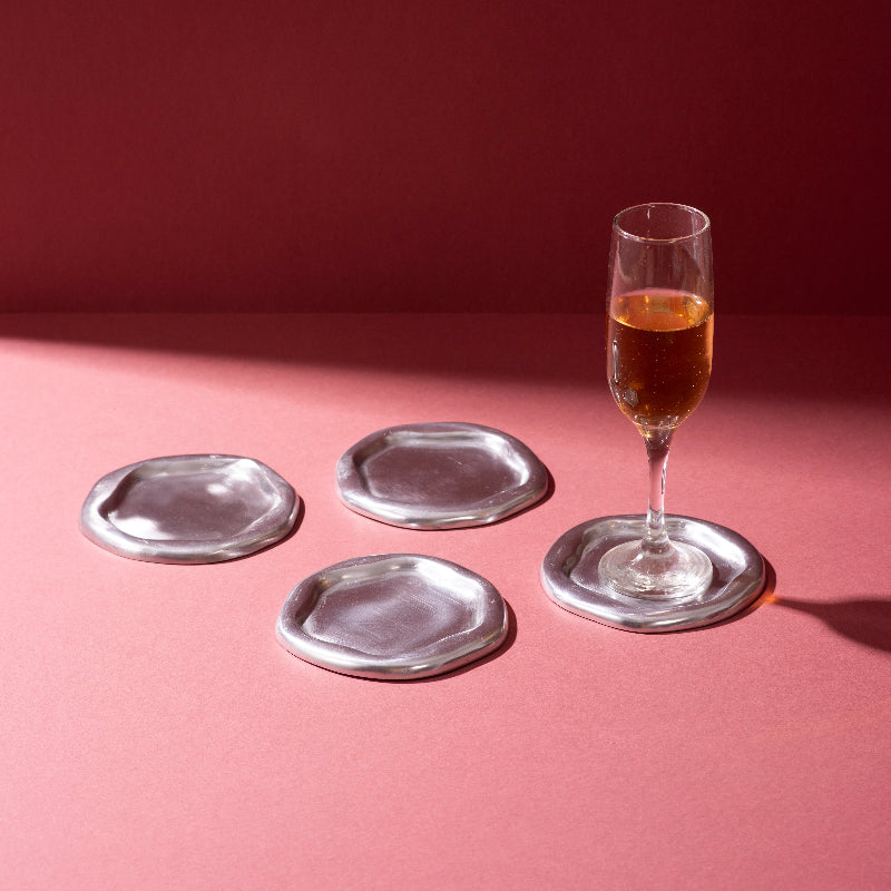 Radiant Hexagon Coaster Set Of 4