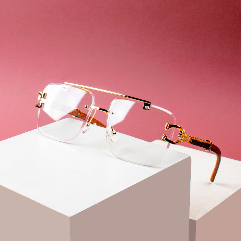 Aurora Gold Rimless Sunglass