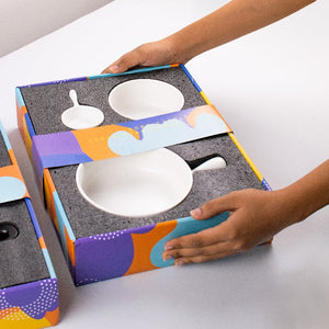 Meraz Snow White Serving Set (4 Pcs) Serving Platters The June Shop