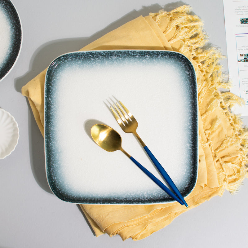 Ombre Ceramic Square Dinner Plate Dinner Plates June Trading