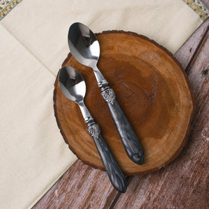 Pewter Accent Regal 24 Piece Cutlery Set Cutlery June Trading