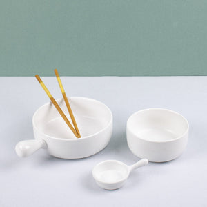 Meraz Snow White Serving Set (4 Pcs) Serving Platters The June Shop