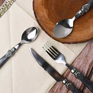 Pewter Accent Regal 24 Piece Cutlery Set Cutlery June Trading