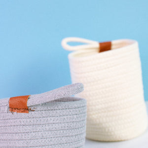 Rope Storage Basket For Planters & Essentials Basic Organisers June Trading