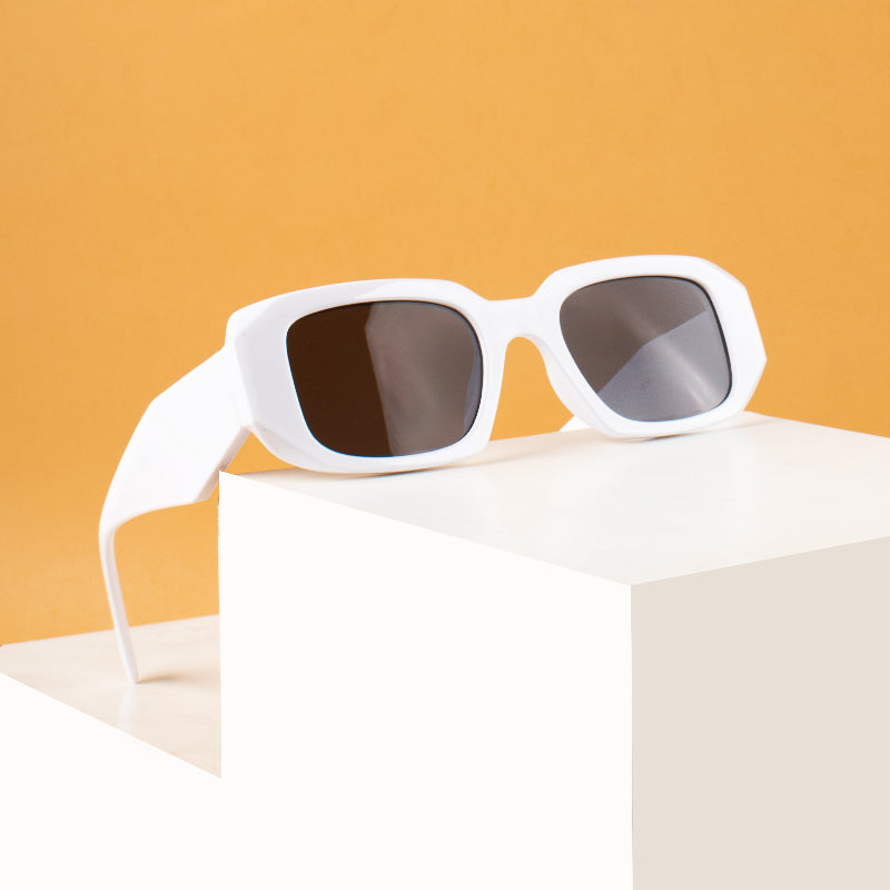 Big Pop White Frame Sunglass