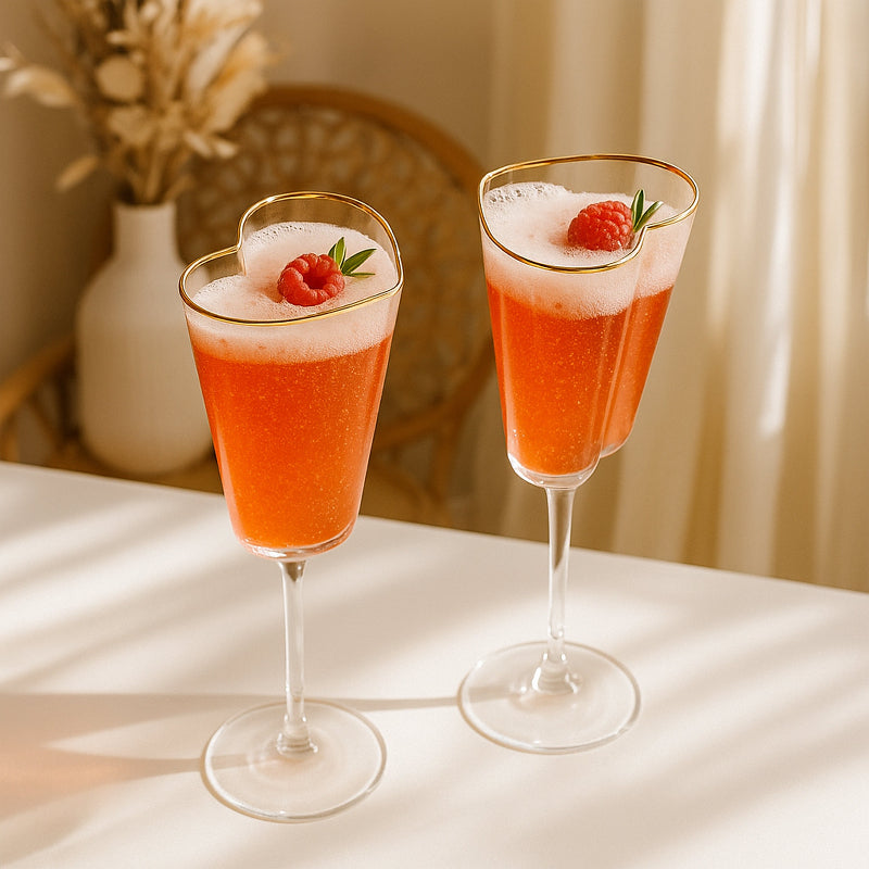 Château Heart Gold Rimmed Stemware