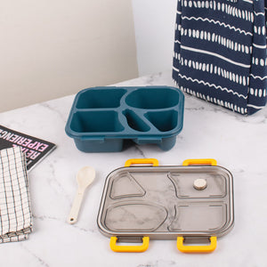 Bento Yum-Tum Lunch Box Lunch Boxes The June Shop Azure Blue