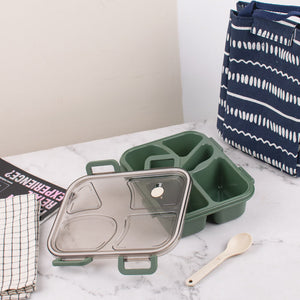 Bento Yum-Tum Lunch Box Lunch Boxes The June Shop Pine Green