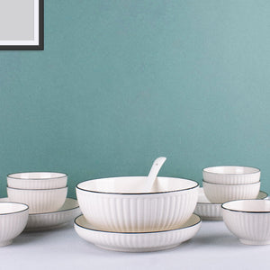 Odelia Ivory White 22 Piece Dinnerware Dinner Sets The June Shop