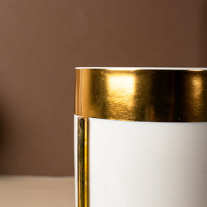 Gold Border Ceramic Vase Vases June Trading