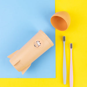Space-Rocket Travel Organiser Lunch Boxes June Trading Cow Coral Cream