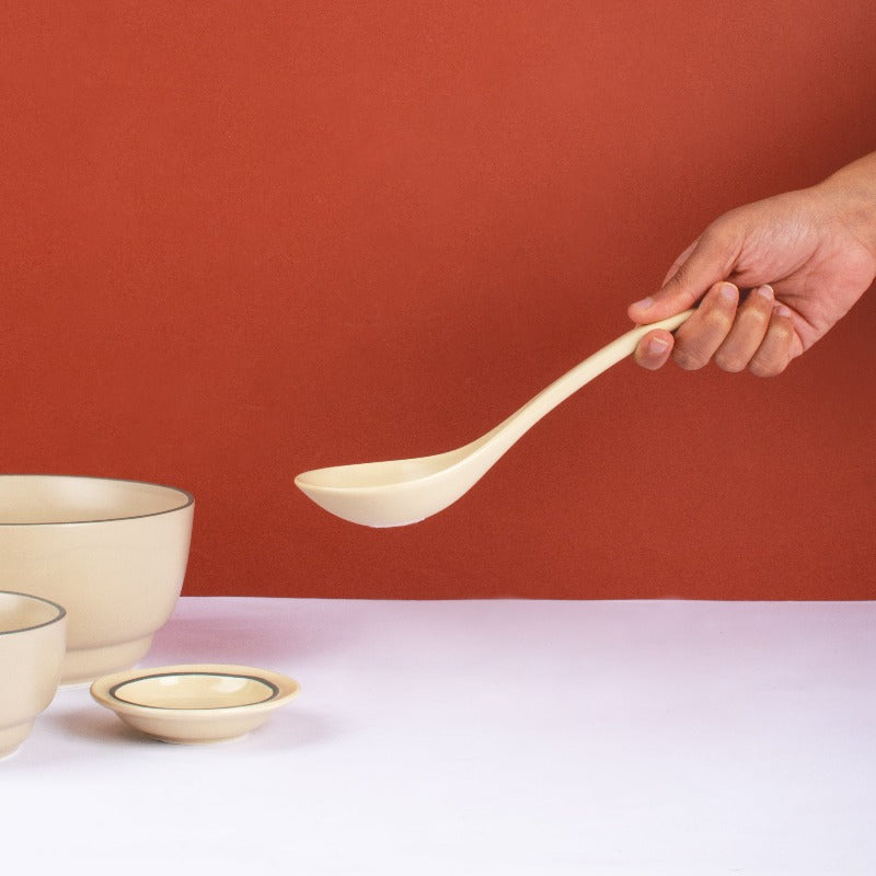 Orphic Beige Serving Spoon Serving Spoons The June Shop