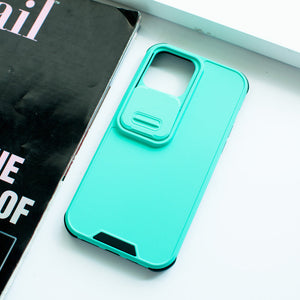 Colour Me Vivid Camera Slider Apple iPhone 13 Pro Max Cover iPhone 13 Pro Max June Trading Turquoise Blue