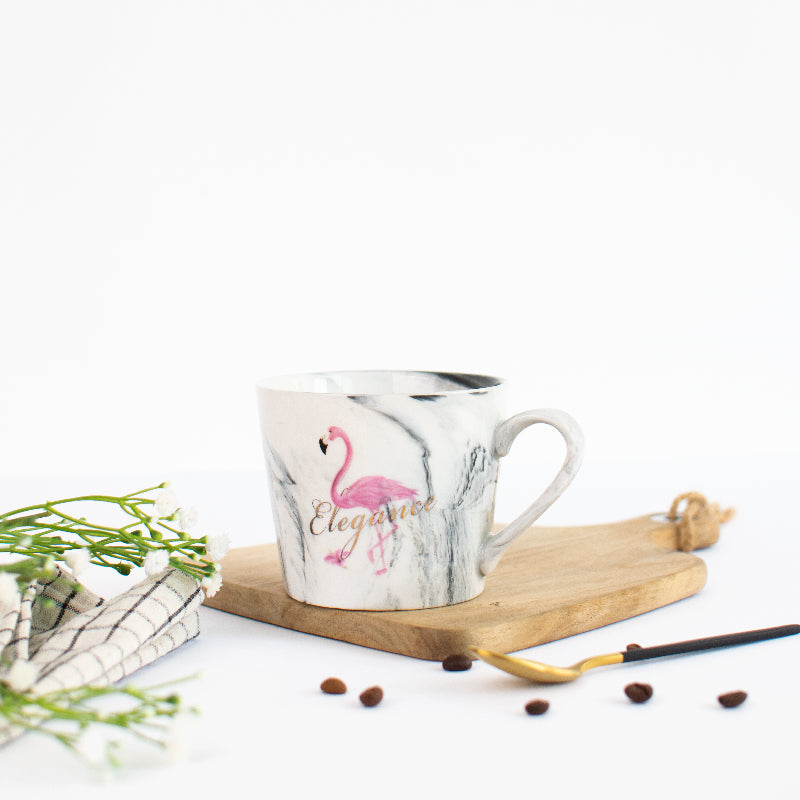 Dreamy Flamingo Marble Coffee Mug Coffee Mugs June Trading