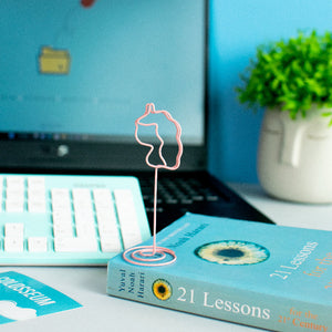 Desktop Metal Card Holder Stand Metal Stand June Trading Unicorn