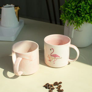 Speckled Flamingo Ceramic Mug Coffee Mugs June Trading
