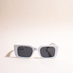 Vintage Rectangle Chalk White Sunglass Eyewear June Trading