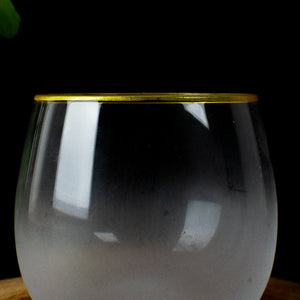 Modern Martini Frosted Glass (Set of 2) Glasses June Trading