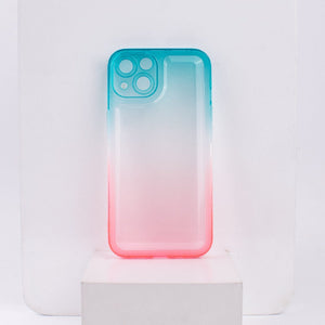 Dual Splash Clear Silicone Apple iPhone 13 Cover iPhone 13 June Trading Teal & Pink