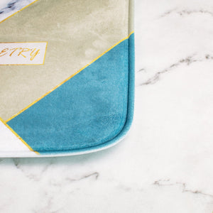 Golden Geometric Patterns Soft Feel Doormat Doormats June Trading