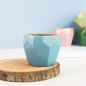 Quirky Geometric Planter Planters June Trading Sapphire Blue