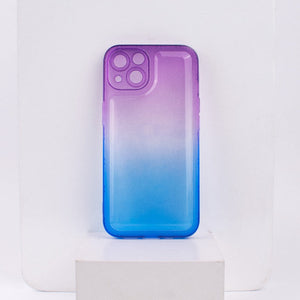 Dual Splash Clear Silicone Apple iPhone 13 Cover iPhone 13 June Trading Berry Purple & Blue