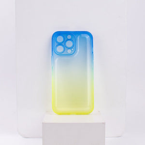 Dual Splash Clear Silicone Apple iPhone 13 Pro Cover iPhone 13 Pro June Trading Blue & Yellow