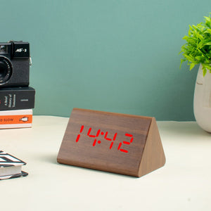 Dynamo Table Clock Pyramid Pack Table Clocks The June Shop Chestnut