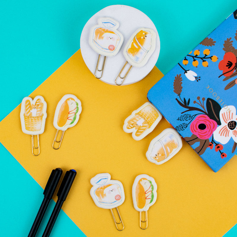 Bookmark Paperclips - Bread (Set of 2) Paper Clip June Trading
