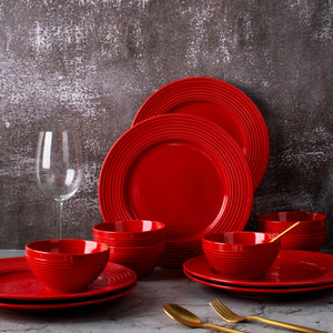 Ophelia Rogue Red Set Of 12 Dinner Sets The June Shop