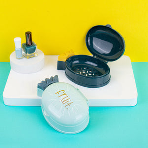 Pineapple Soap Dish Soap Dish June Trading Navy Blue