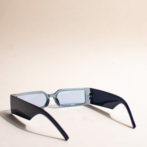 Slay With Me Rectangle Purple Sunglass Eyewear June Trading