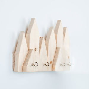 Fence Wall Wooden Hook Organizer Key Holders June Trading