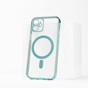 Metallichrome Seafoam Green Magsafe Clear iPhone Cover Mobile Phone Cases June Trading