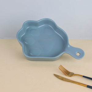 Paw Shaped Snack Tray (Large) Serving Bowls June Trading Steel Blue