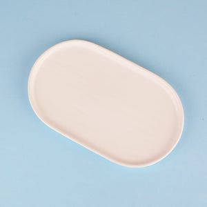 Pearl White Textured Serveware Serving Tray June Trading