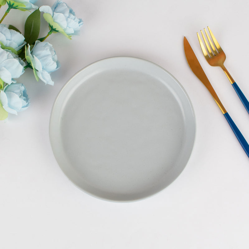 Suave Grey Ceramic Plate Starter Plates June Trading