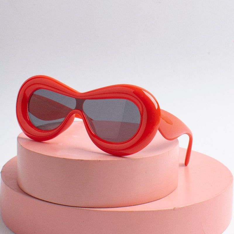 Racer Red Groovy Glare Kids Sunglass