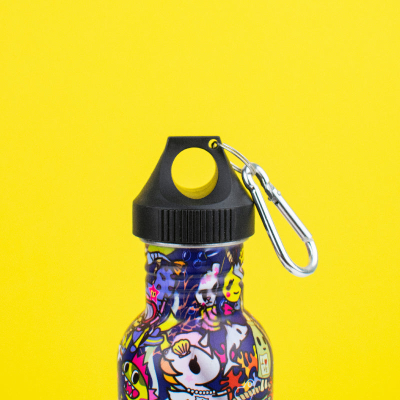 Funky Pattern Printed Metal Bottle Bottles June Trading