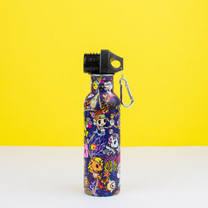 Funky Pattern Printed Metal Bottle Bottles June Trading